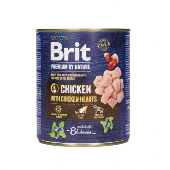BRIT PREMIUM BY NATURE PUSZKA 800 G PIES CHICKEN & HEARTS
