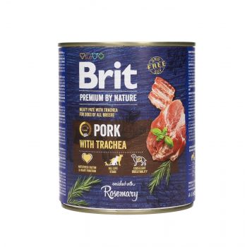 BRIT PREMIUM BY NATURE PUSZKA 800 G PIES PORK & TRACHEA