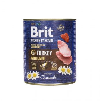 BRIT PREMIUM BY NATURE PUSZKA 800 G PIES TURKEY & LIVER