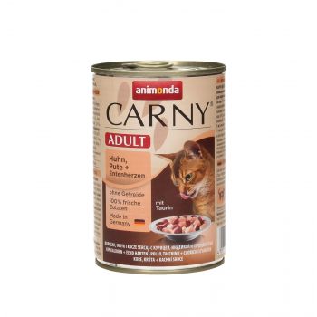 ANIMONDA CARNY PUSZKA 400G KOT KURCZAK/INDYK/SERCA KACZKI 83741