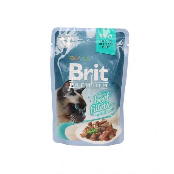 BRIT KOT SASZETKA 85G FILECIKI Z WOŁOWINY W SOSIE