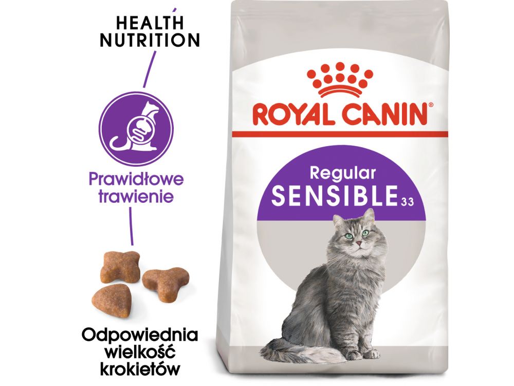 ROYAL CANIN Sensible karma sucha dla kotów dorosłych, o wrażliwym przewodzie pokarmowym 10 KG