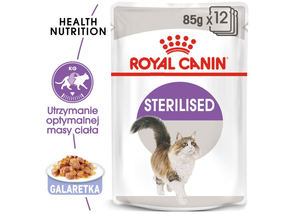 ROYAL CANIN Sterilised w galaretce karma mokra w galaretce dla kotów dorosłych, sterylizowanych 85 G