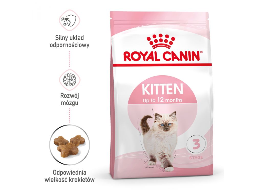 ROYAL CANIN Kitten karma sucha dla kociąt od 4 do 12 miesiąca życia 2 KG