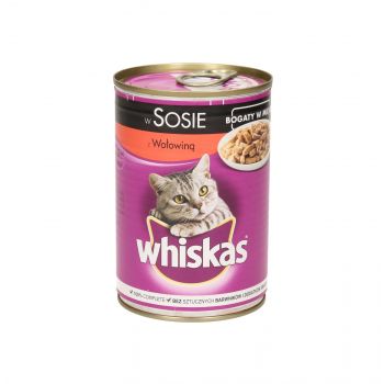 WHISKAS PUSZKA WOŁOWINA W SOSIE 400 G