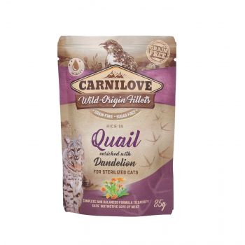 CARNILOVE KOT SASZETKA QUAIL&DENDELION STERILIZED 85G