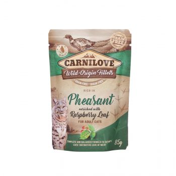 CARNILOVE KOT SASZETKA PHEASANT & RASPBERRY LEAVES 85G