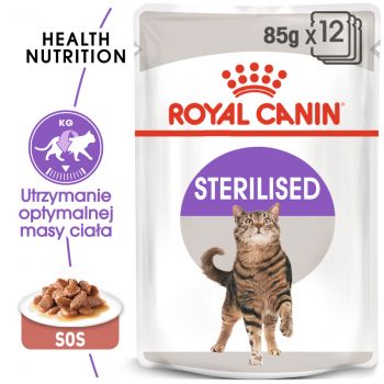 ROYAL CANIN Sterilised w sosie karma mokra w sosie dla kotów dorosłych, sterylizowanych 85 G
