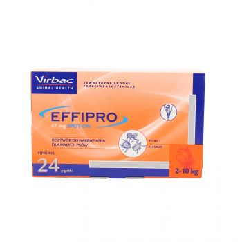 EFFIPRO S  24 X 0,67ML  SPOT-ON  ROZTWÓR DO NAKRAPIANIA