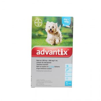 ADVANTIX SPOT-ON 1,0 ML 1 TUBA (4-10 KG)  ROZTWÓR DO NAKRAPIANIA