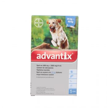 ADVANTIX SPOT-ON 4,0 ML 1 TUBA (25-40 KG)  ROZTWÓR DO NAKRAPIANIA