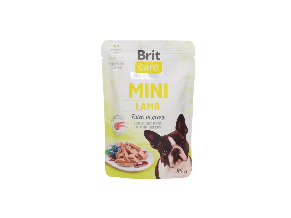 BRIT CARE MINI POUCH LAMB FILLETS IN GRAVY 85G