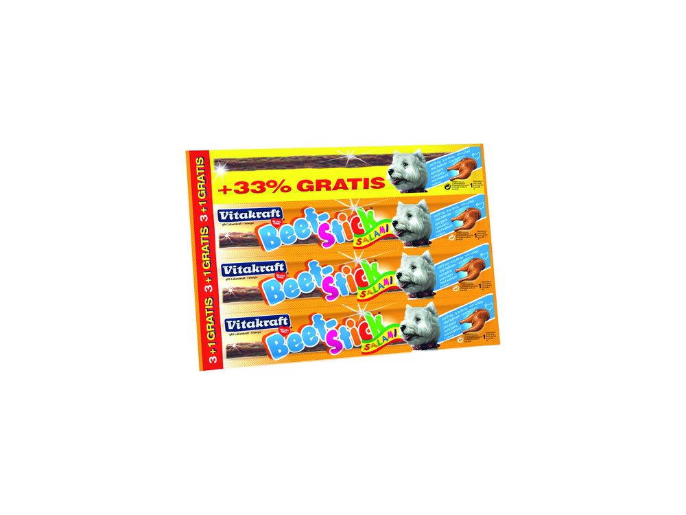 VITAKRAFT PRZYSMAK DLA PSA BEEF STICK 3+1 GRATIS PRZYSMAK INDYK 89330