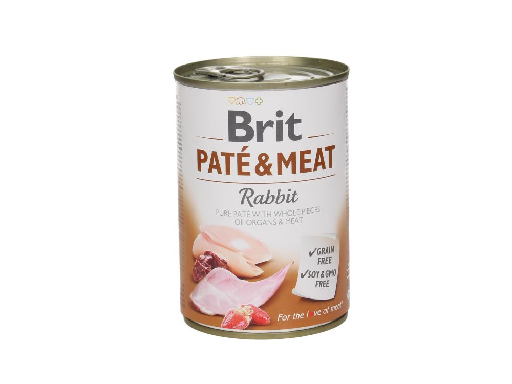 BRIT CARE PUSZKA 400G PIES PATE&MEAT RABBIT