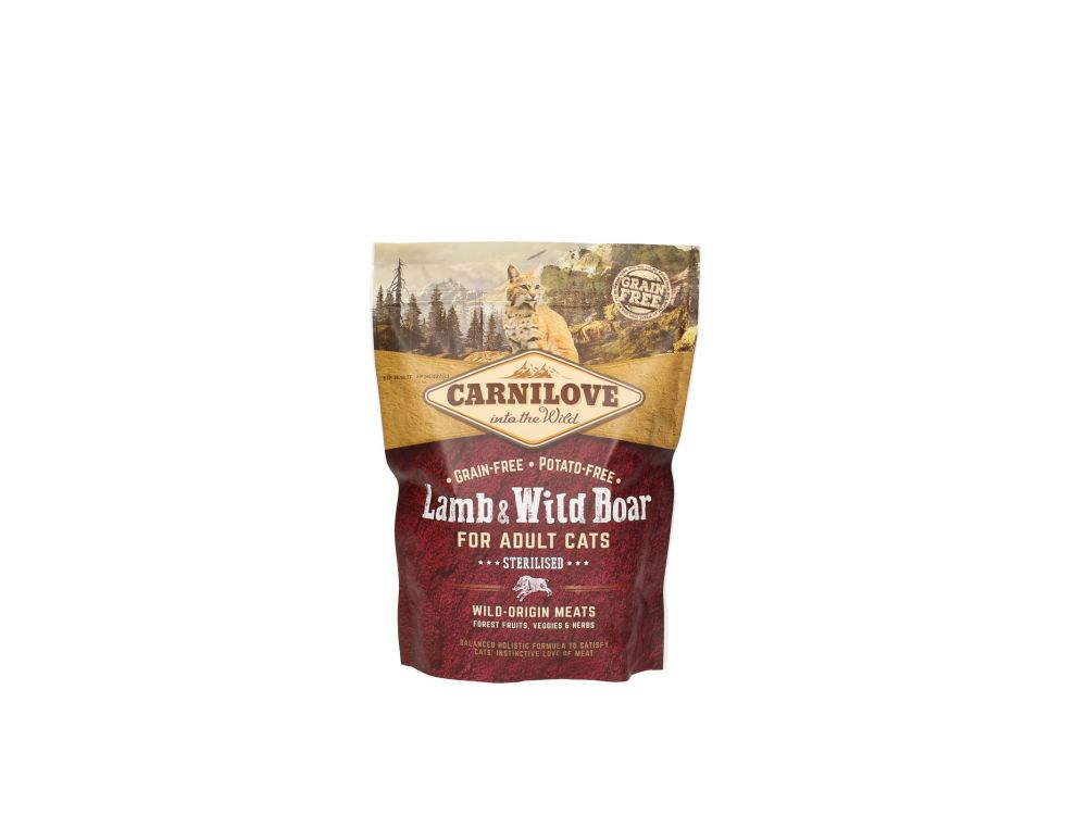 CARNILOVE KOT STERILISED JAGNIĘCINA/DZIK 400G