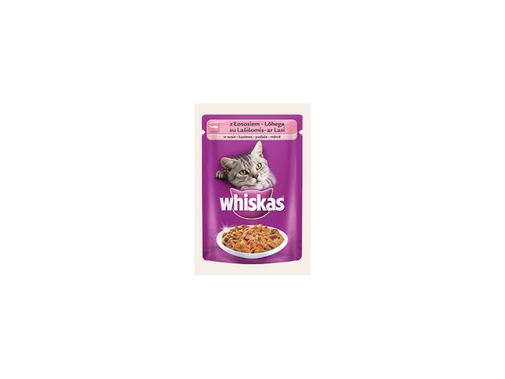 WHISKAS SASZETKA 85G ŁOSOŚ W SOSIE