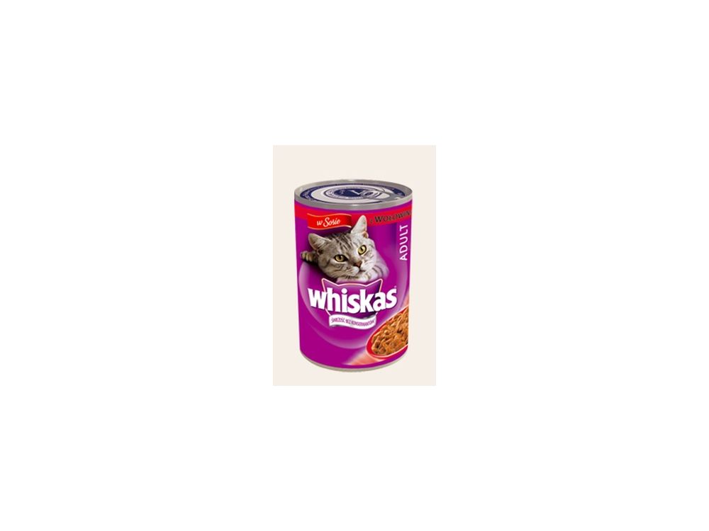 WHISKAS PUSZKA WOŁOWINA W SOSIE 400 G