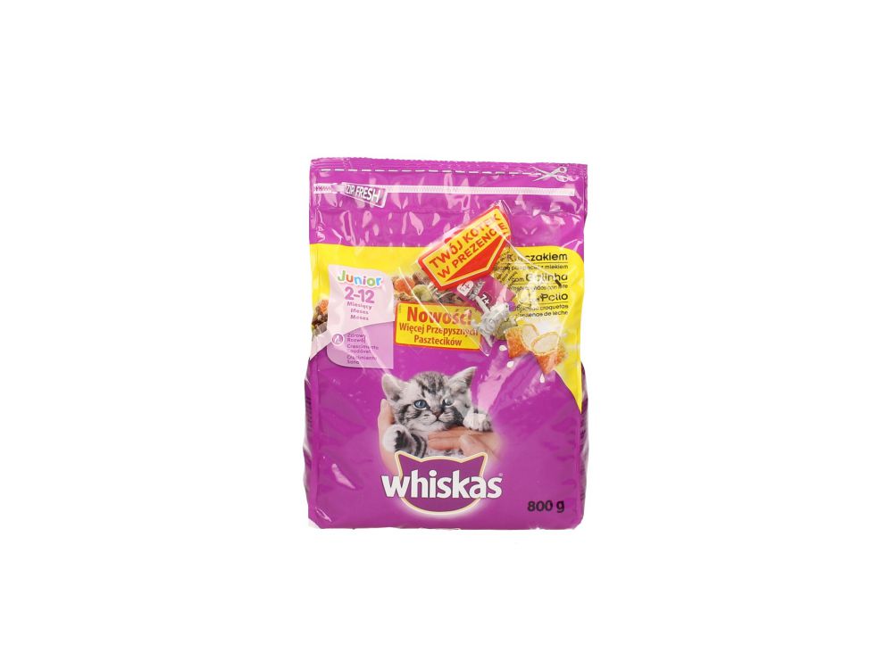 WHISKAS SUCHY JUNIOR KURCZAK 800 G