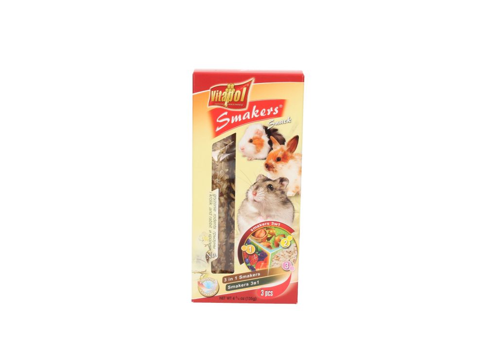 VITAPOL KOLBY SMACKERS DLA GRYZONI - MIX 2 ORZECH/OWOCE LASU/POPCORN 3SZT. 1113