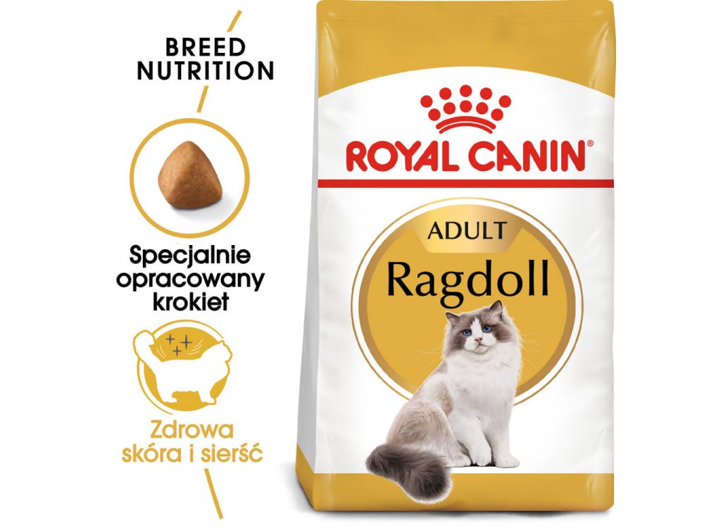 ROYAL CANIN RAGDOL ADULT KARMA SUCHA DLA KOTÓW DOROSŁYCH RASY RAGDOLL 10 KG