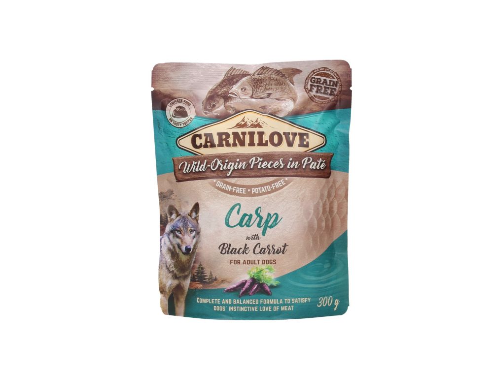 CARNILOVE PIES SASZETKA CARP&BLACK CARROT 300 G