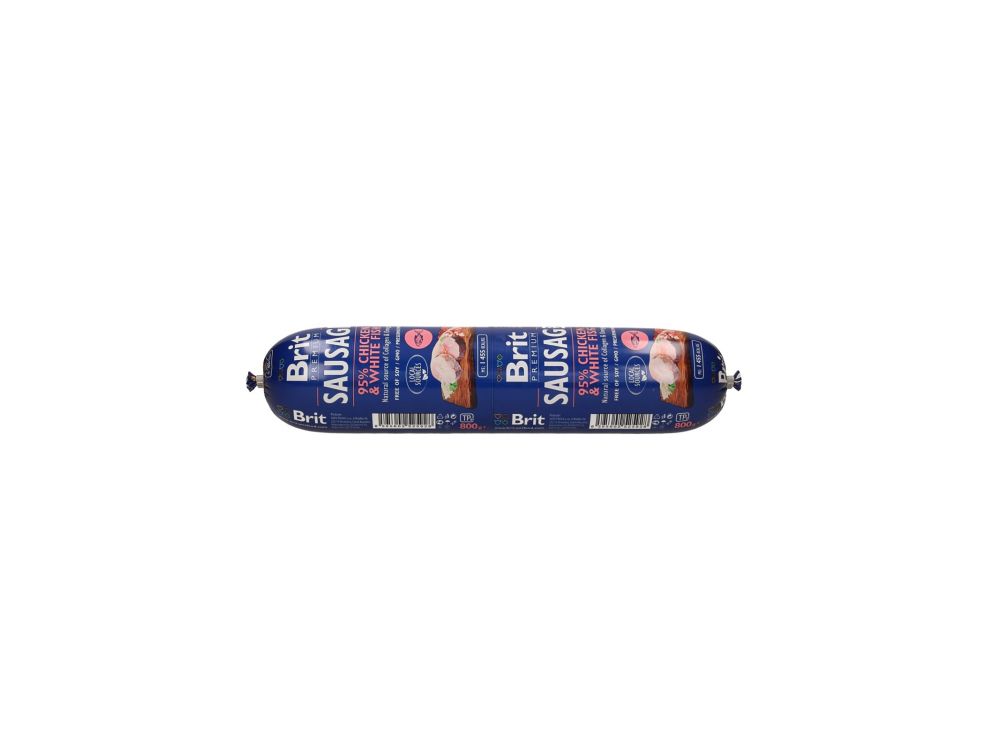 BRIT SAUSAGE CHICKEN & WHITE FISH 800G