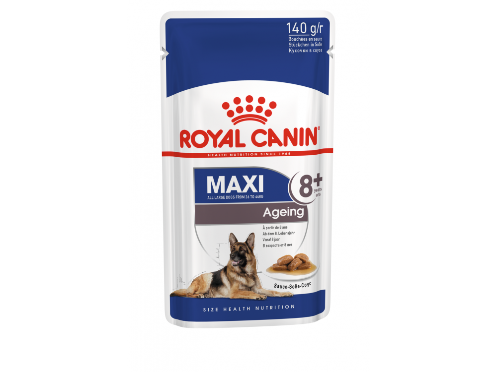 ROYAL CANIN MAXI AGEING KARMA MOKRA W SOSIE DLA PSÓW DOJRZAŁYCH PO 8 ROKU ŻYCIA, RAS DUŻYCH 140 G