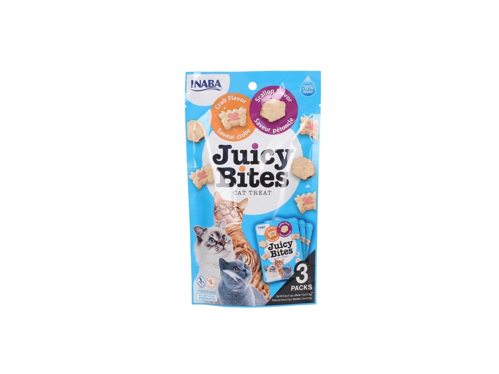 INABA CAT JUICY BITES SCALLOP/CRAB FLAVOUR 3X11,3G EU703