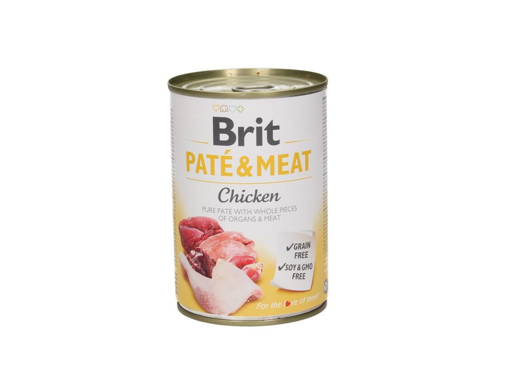 BRIT CARE PUSZKA 400G PIES PATE&MEAT CHICKEN