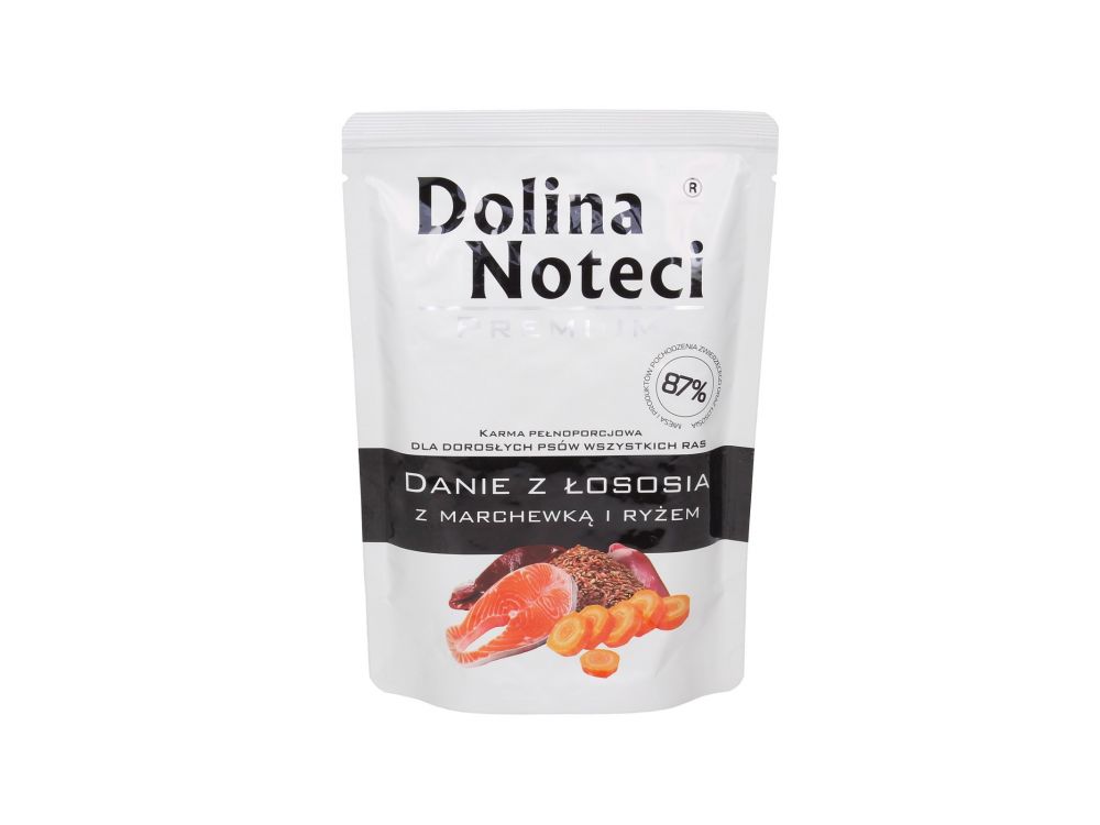 DOLINA NOTECI PREMIUM DANIE Z ŁOSOSIA Z MARCHEWKĄ I RYŻEM 300G