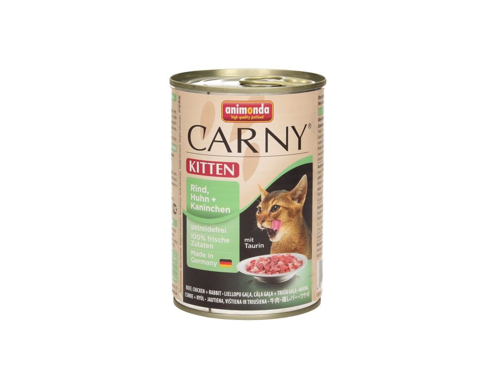 ANIMONDA CARNY PUSZKA 400G KITTEN WOŁOWINA/KURCZAK/KRÓLIK 83972