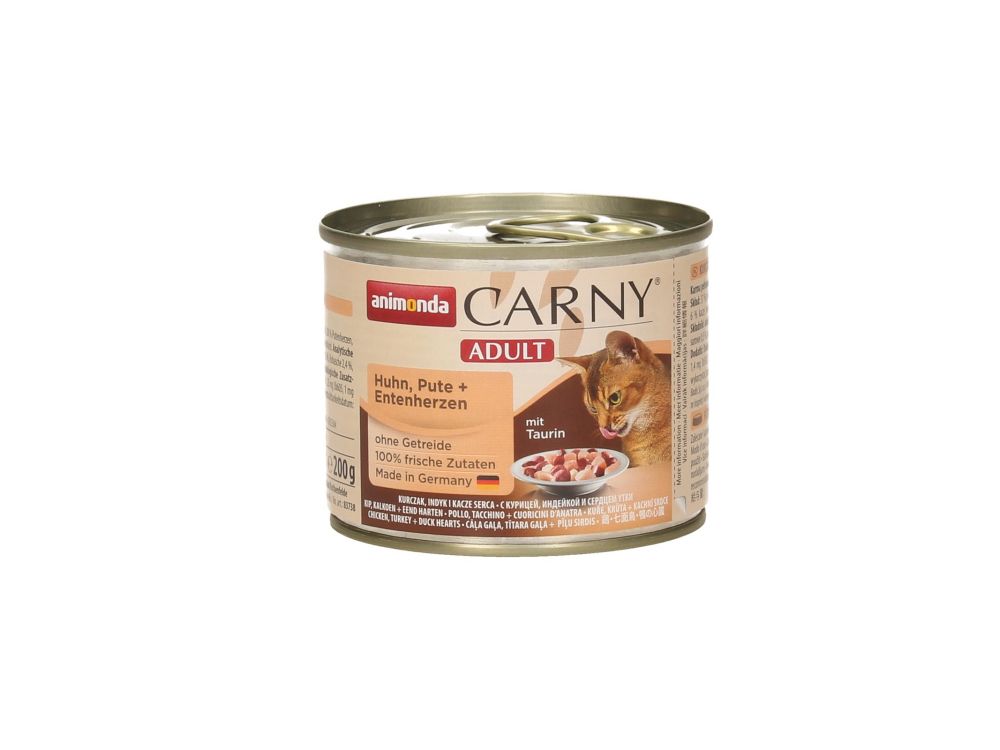 ANIMONDA CARNY PUSZKA 200G KOT KURCZAK/INDYK/SERCA KACZKI 83738