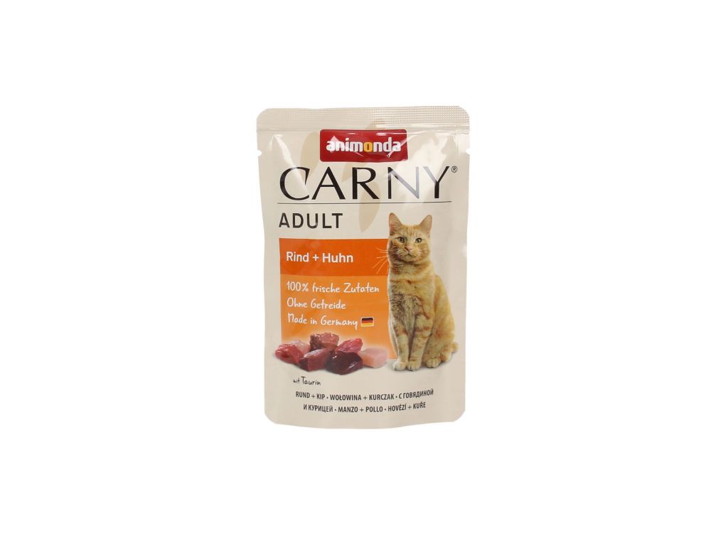 ANIMONDA CARNY SASZETKA 85G WOŁOWINA/KURCZAK 83078