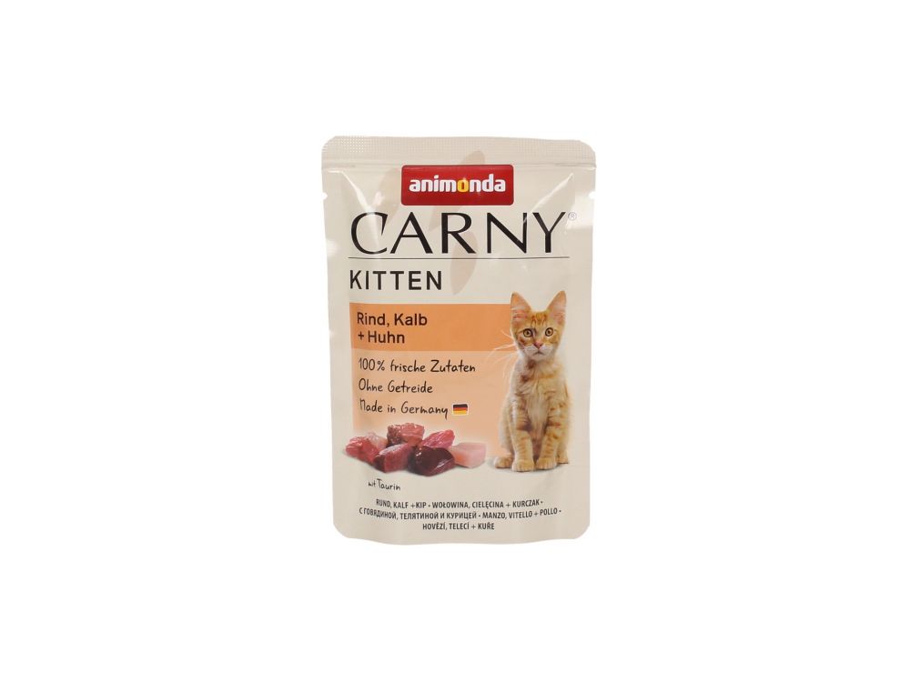 ANIMONDA CARNY SASZETKA 85G KITTEN WOŁOWINA/CIELĘCINA/KURCZAK 83076