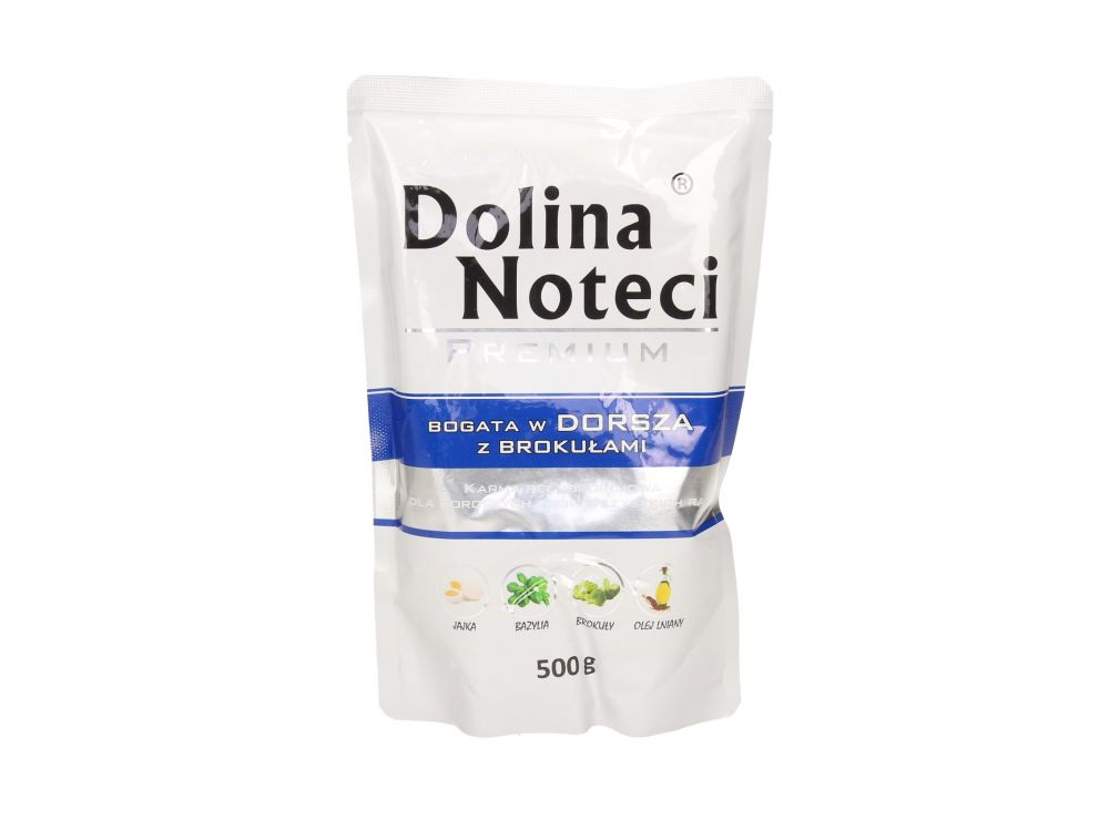 DOLINA NOTECI PREMIUM BOGATA W DORSZA Z BROKUŁAMI SASZETKA 500G