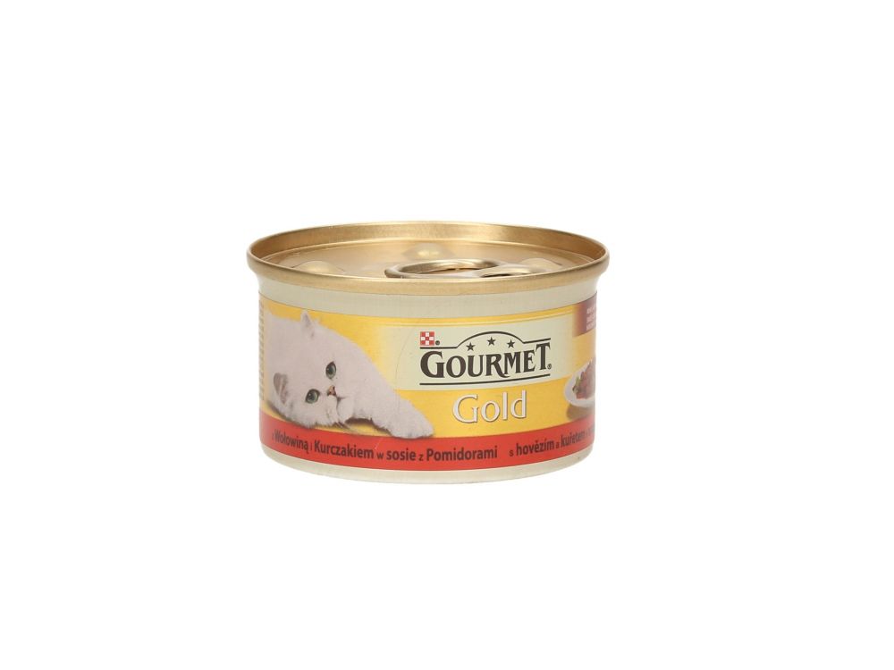 GOURMET GOLD CASSEROLE WOŁOWINA, KURCZAK W POMIDOROWYM SOSIE 85G 12558185