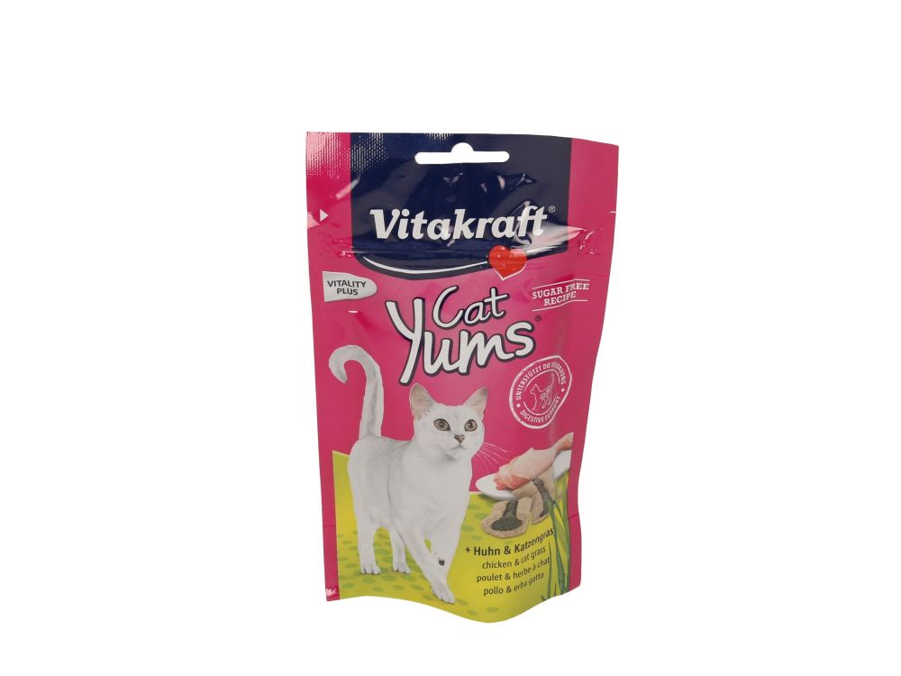 VITAKRAFT PRZYSMAK DLA KOTA YUMS KURCZAK Z KOCIĄ TRAWĄ 40G 2458897