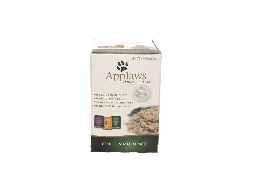 APPLAWS MULTIPACK SASZETKI DLA KOTA KURCZAK MIX W ROSOLE 12X70G