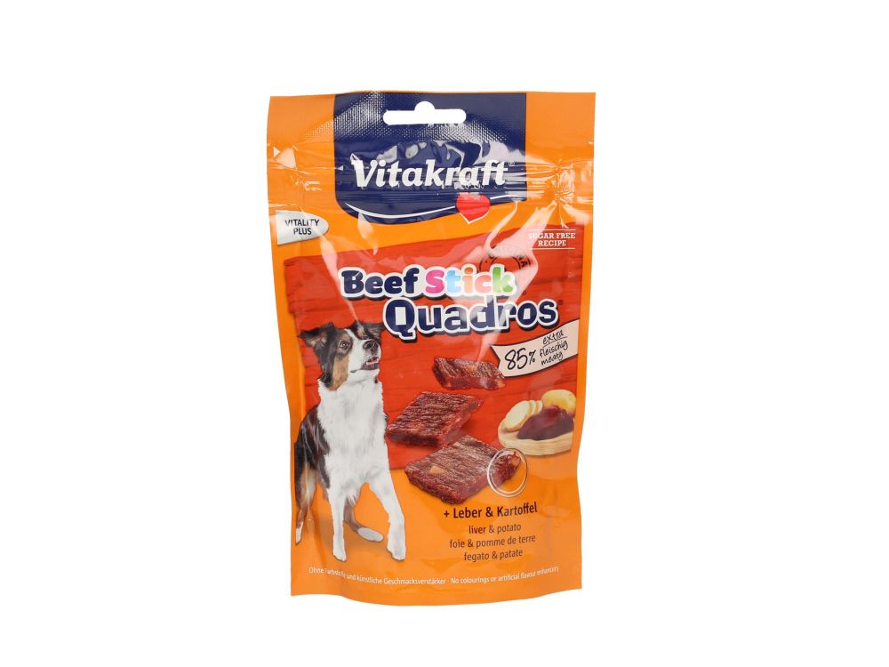 VITAKRAFT PRZYSMAK DLA PSA BEEF STICK QUADROS 70 G WĄTRÓBKA/ZIEMNIAK  28803