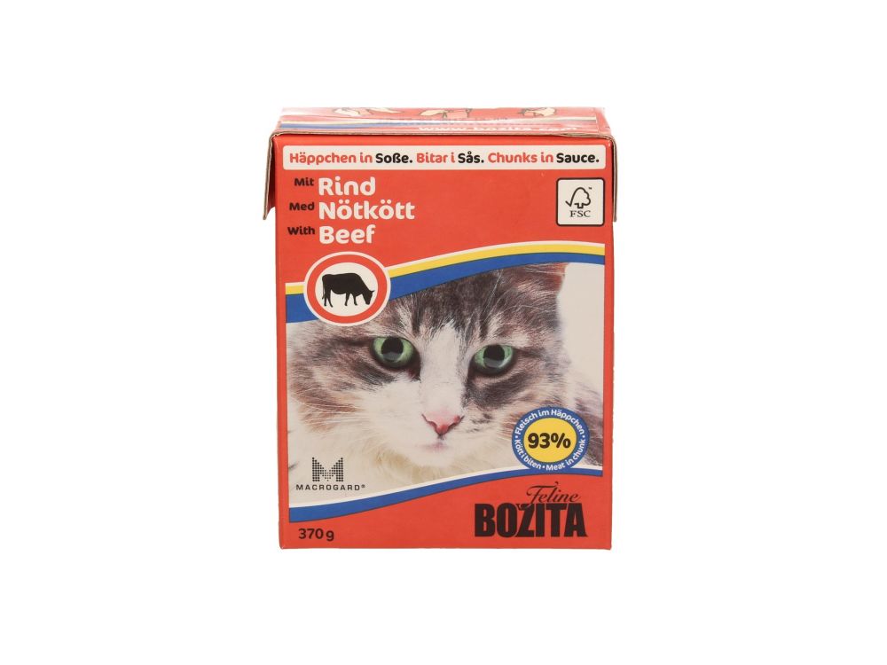 BOZITA FELINE KARTONIK 370G KAWAŁKI W SOSIE Z WOŁOWINĄ 64931