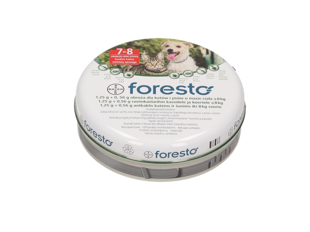 FORESTO KOT, PIES O MASIE CIAŁA < 8 KG  OBROŻA