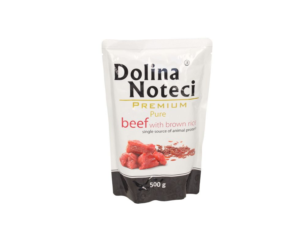 DOLINA NOTECI PREMIUM PURE WOŁOWINA Z RYŻEM SASZETKA 500G