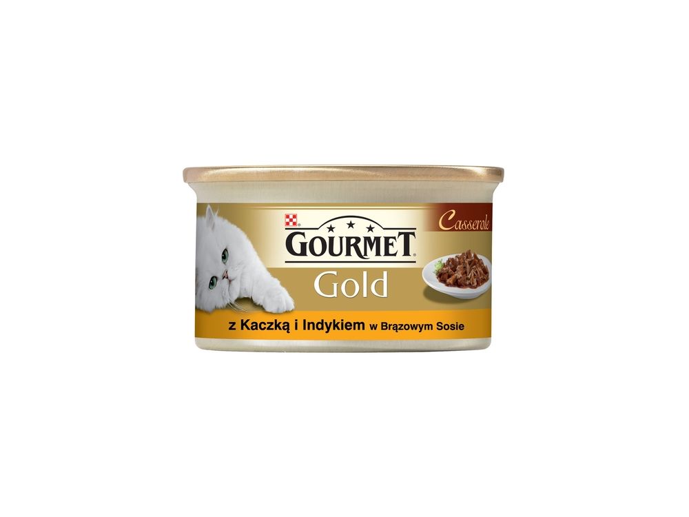 GOURMET GOLD CASSEROLE KACZKA,INDYK W BRĄZOWYM SOSIE 85G 12558252