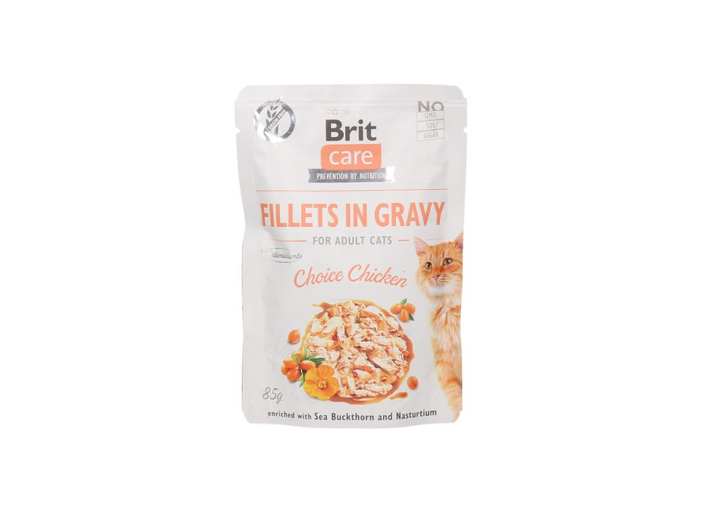 BRIT CARE SASZETKA 85G KOT FILECIKI W SOSIE KURCZAK
