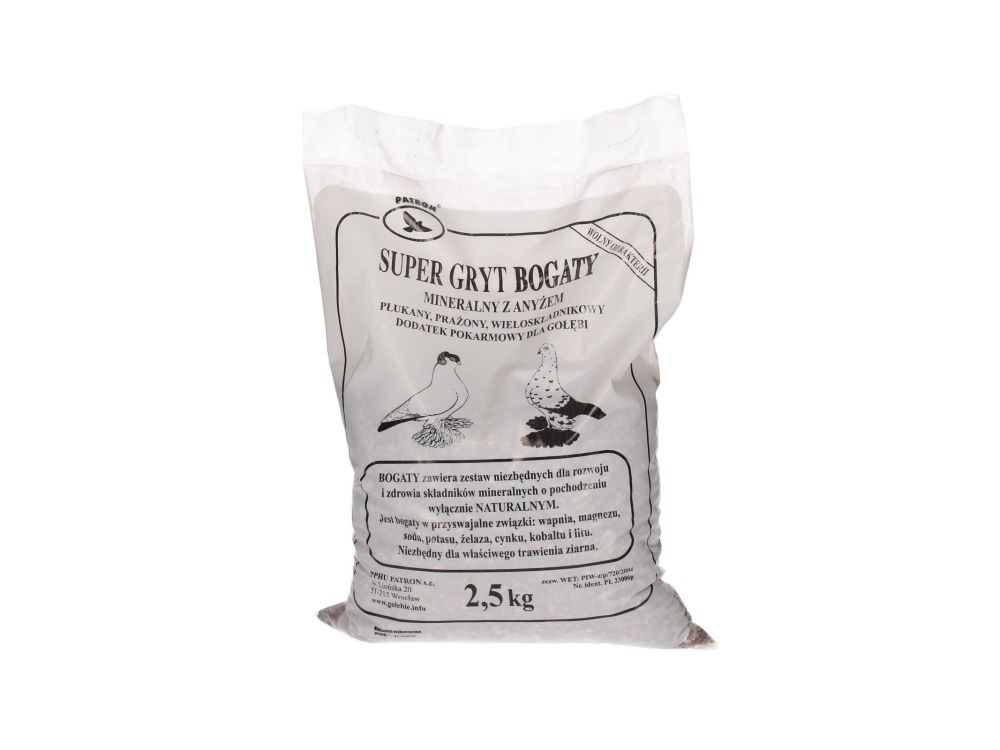 PATRON GRYS MINERALNY BOGATY 2500G (GOŁĘBIE OZDOBNE)