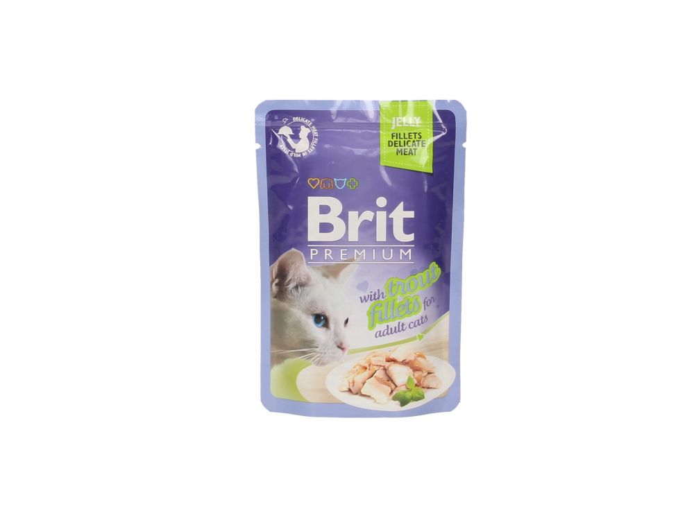 BRIT KOT SASZETKA 85G FILECIKI Z PSTRĄGA W GALARETCE
