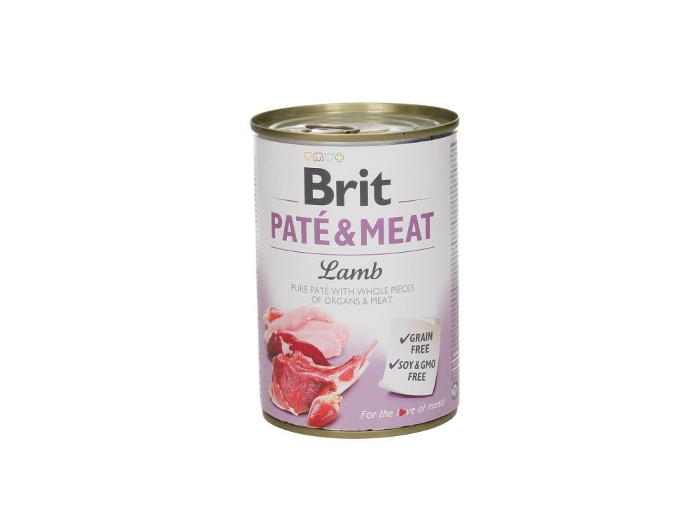 BRIT CARE PUSZKA 400G PIES PATE&MEAT LAMB