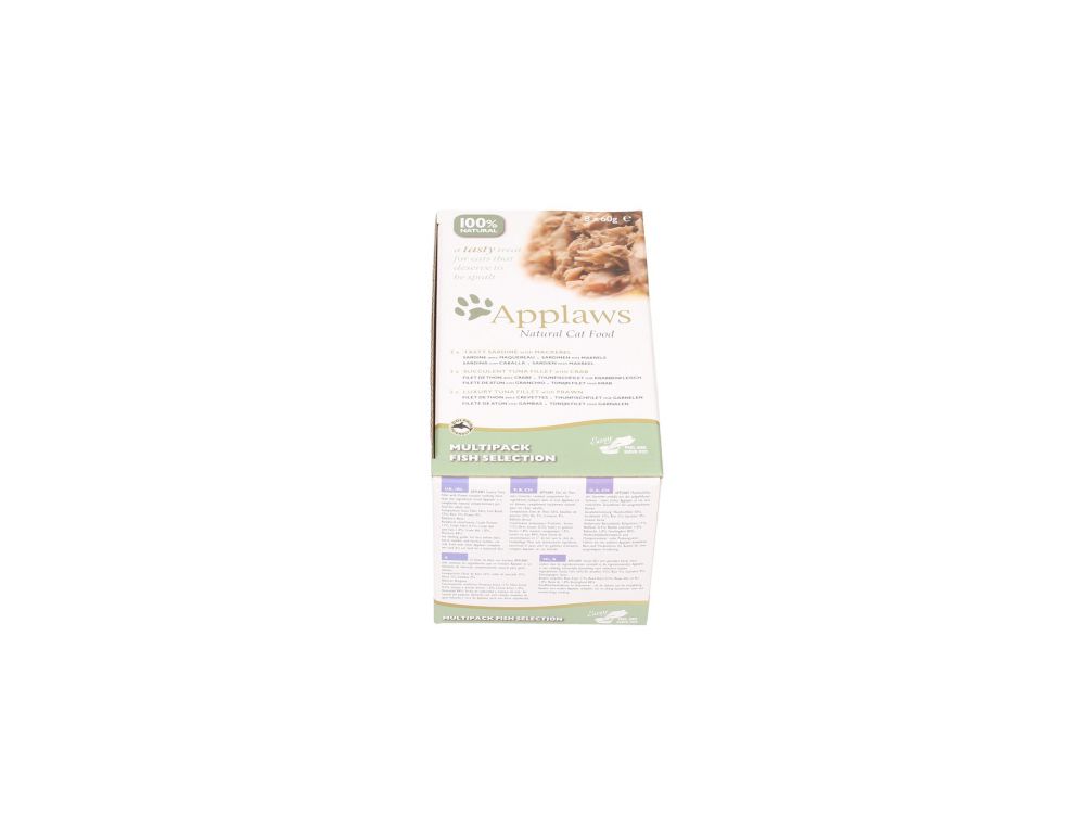 APPLAWS MULTIPACK MISECZKI DLA KOTA RYBNY MIX 8X60G