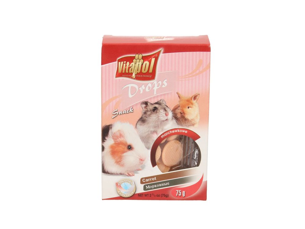 VITAPOL DROPSY DLA GRYZONI MARCHEWKA 75G 1036