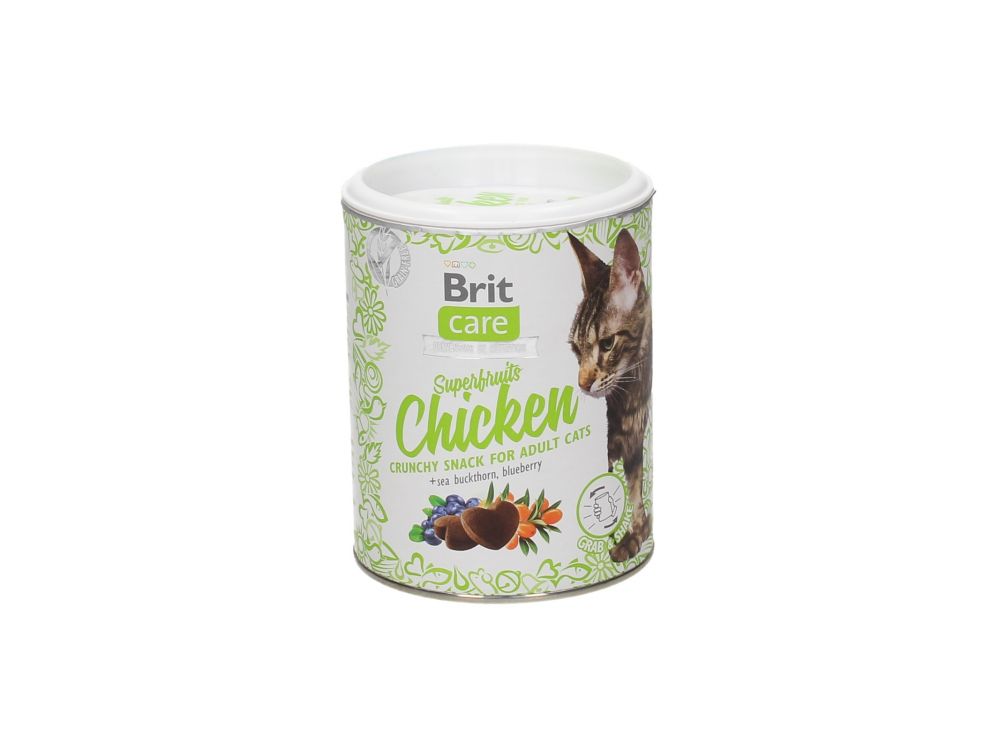 BRIT CARE CAT SNACK SUPERFRUITS CHICKEN 100G